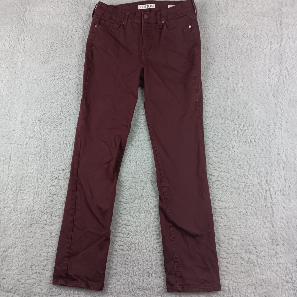 Code Bleu Chelsea Classic‎ Straight Burgundy Pants Missy 8 DCBB725-PTW